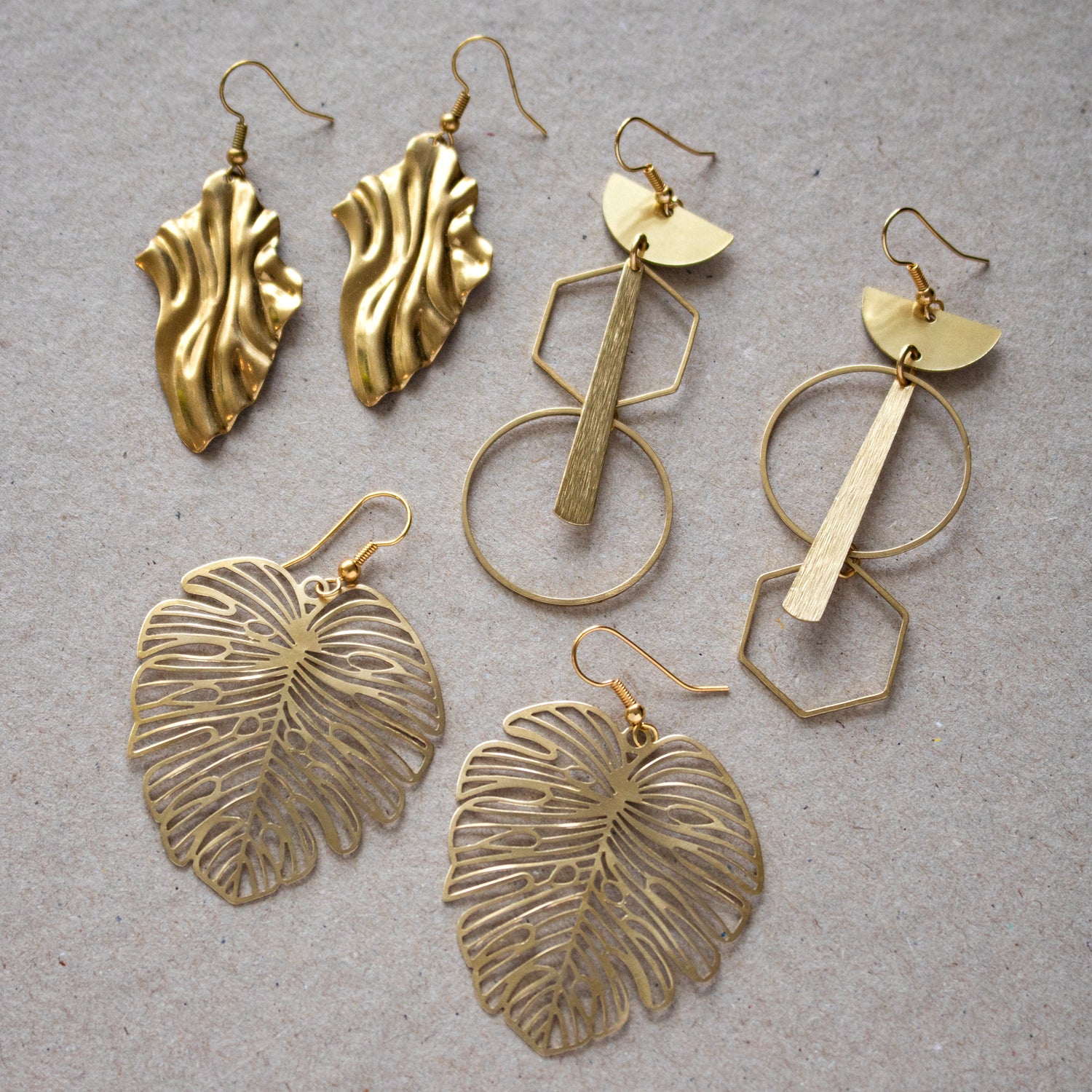 statement gold earrings