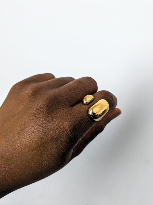 18k tarnish proof double domed ring