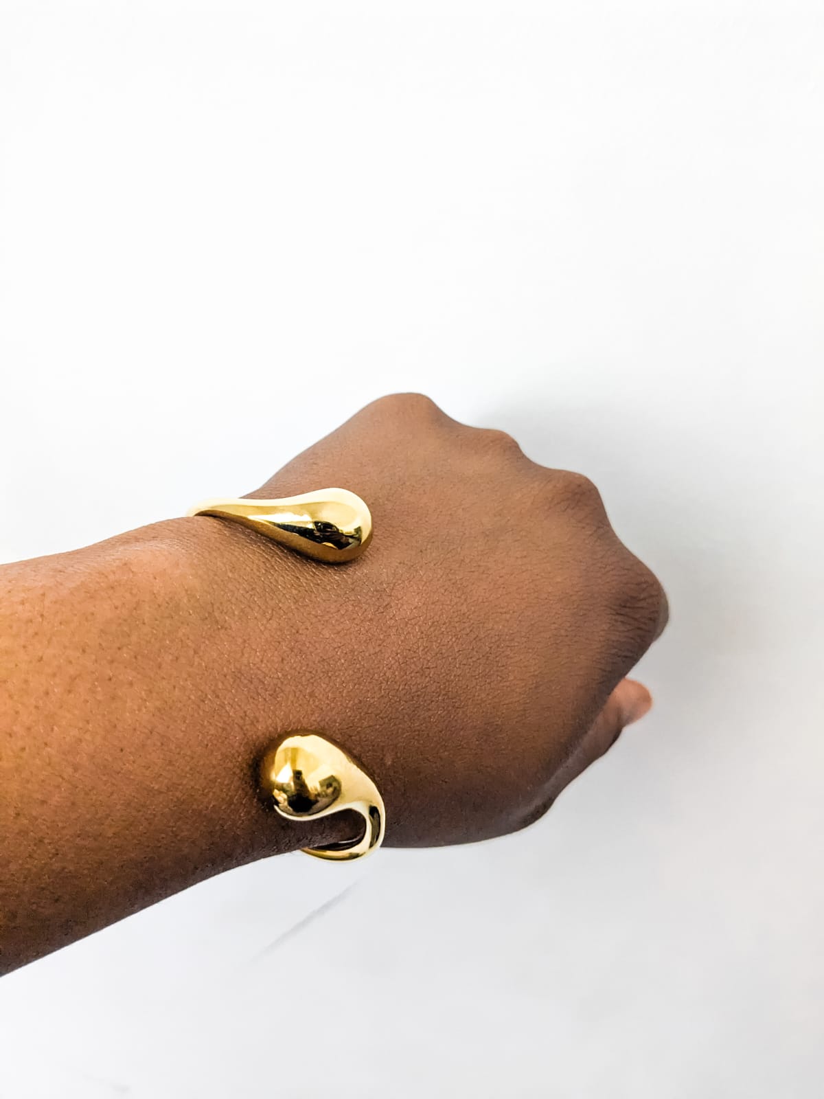 Gold TearDrop Bangle Cuff