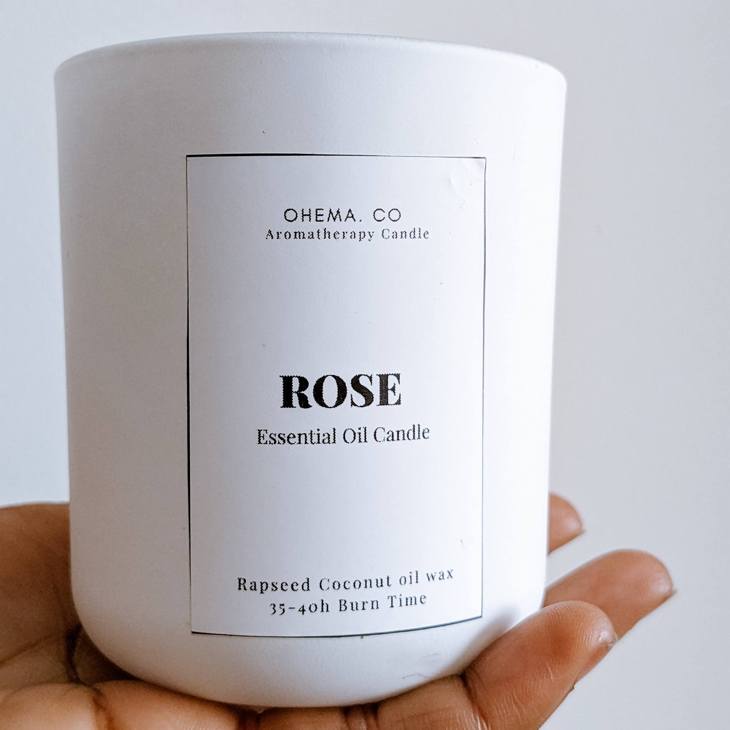 rose geranium essential oil candle