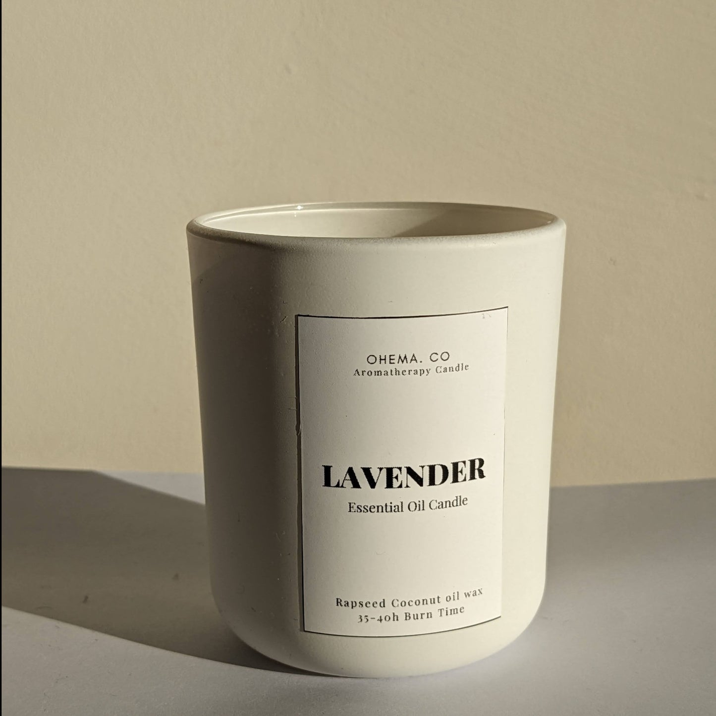 lavender essential oil candle