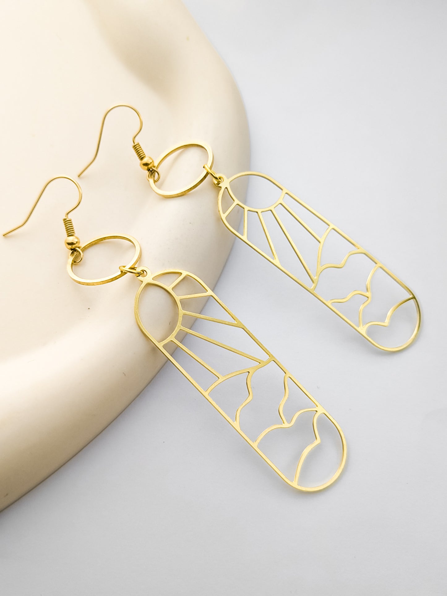 Sunrise Geometric Dangle Earrings