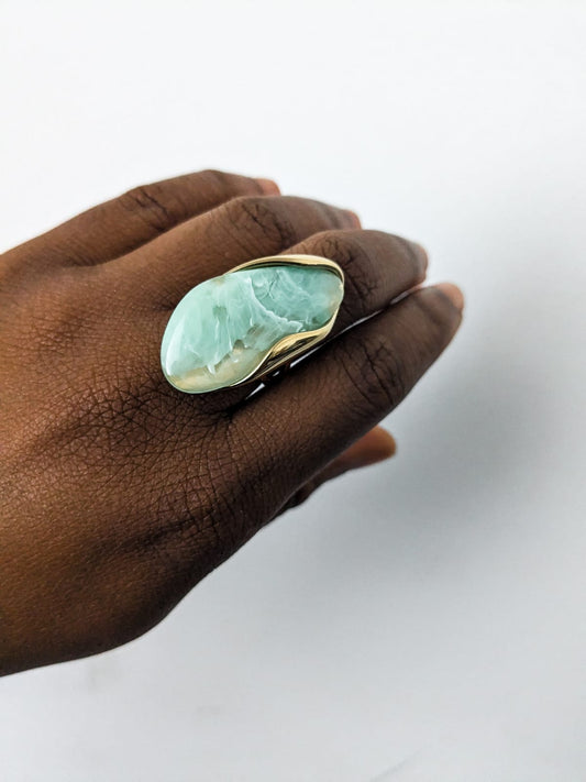 adjustable tarnish free gold ring