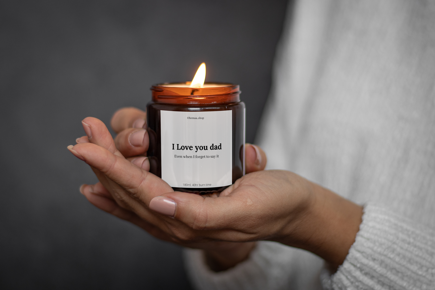 candle gift for dad