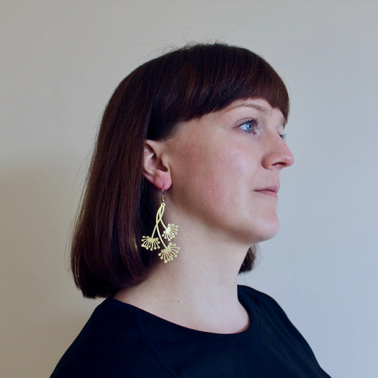 dandelion dangle earrings