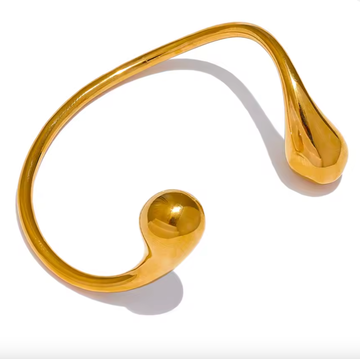 Gold TearDrop Cuff