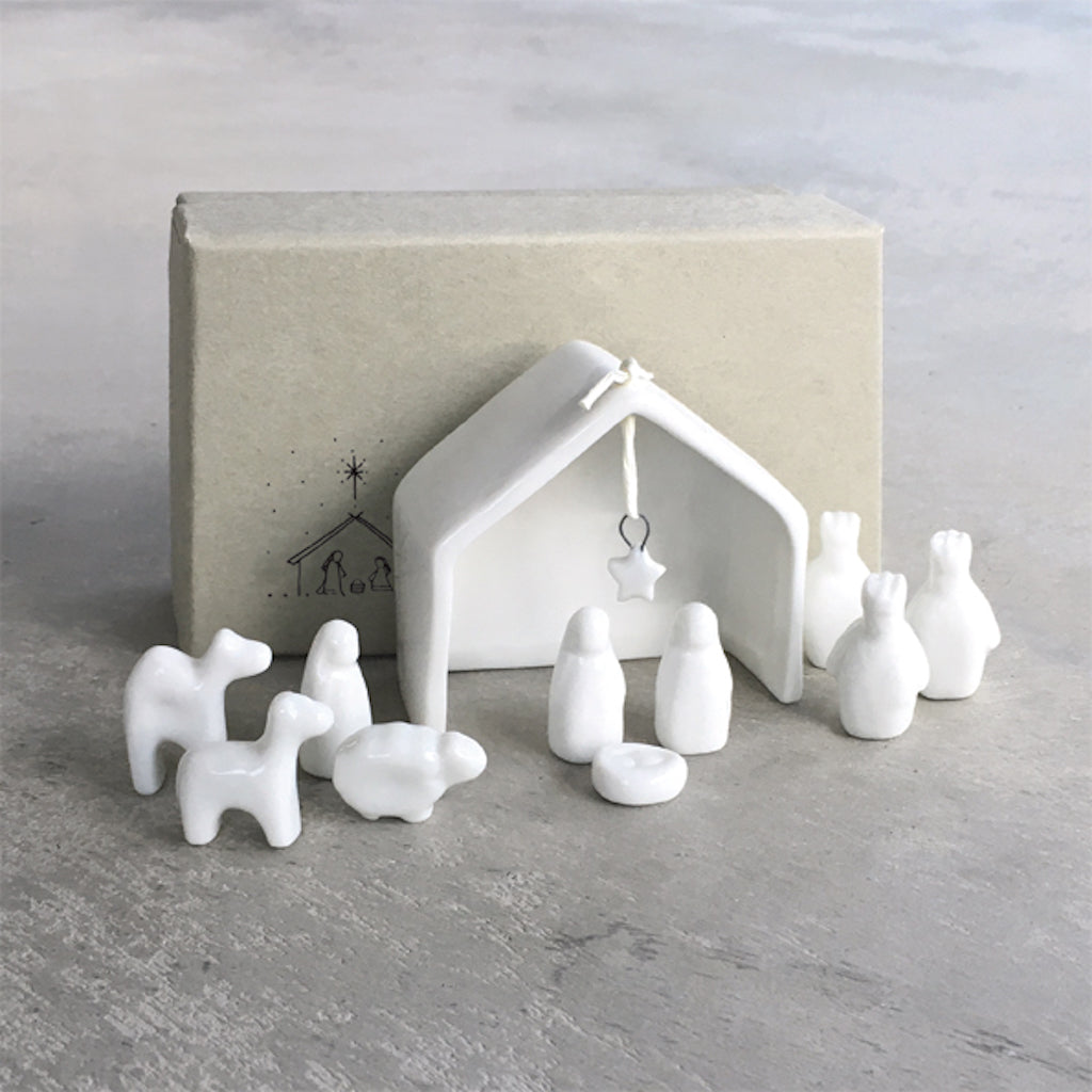 Porcelain Christmas Nativity Scene