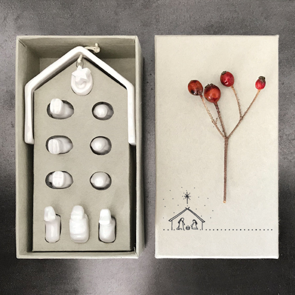 Porcelain Christmas Nativity Scene