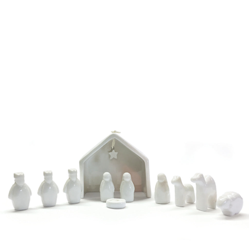 Porcelain Christmas Nativity Scene