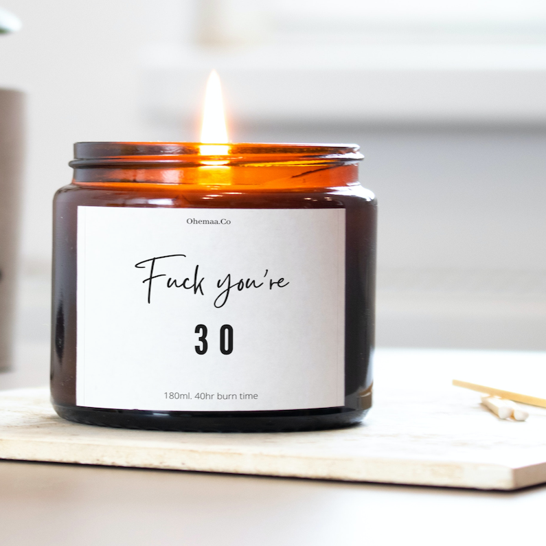 30th birthday candle gift