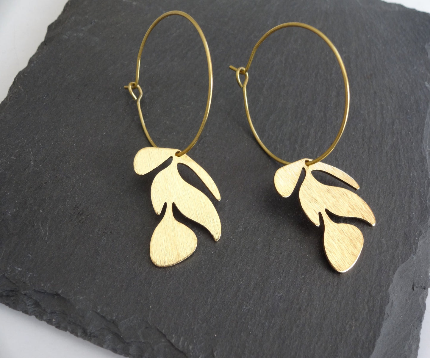 flower hoop earrings