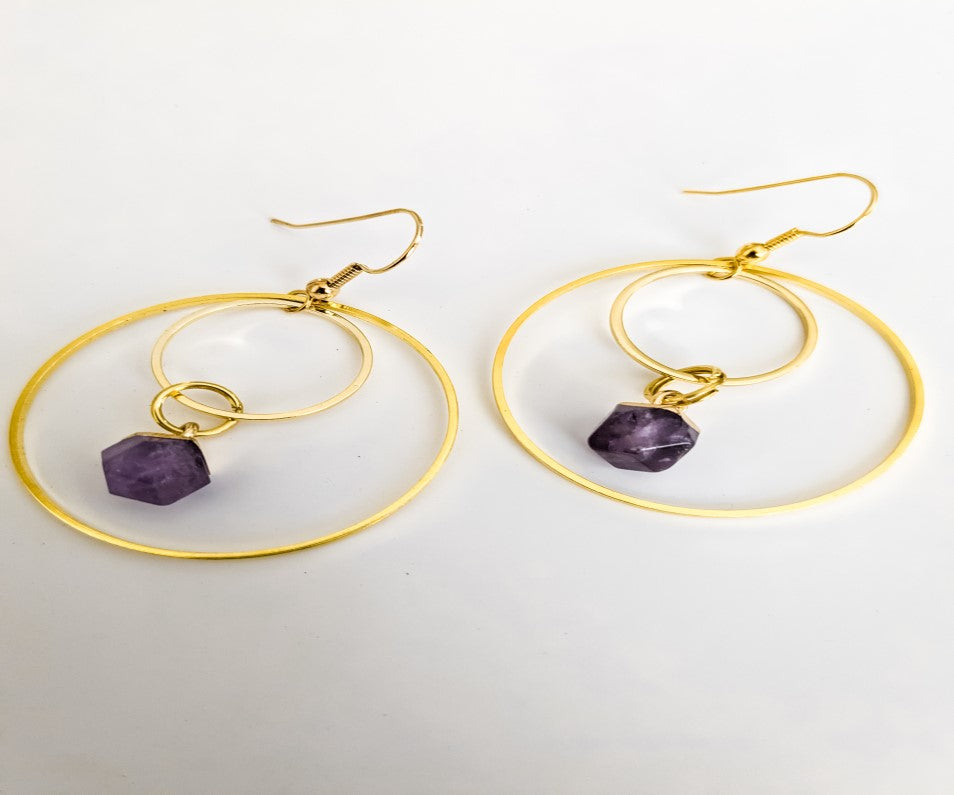 Gold Circle Earrings