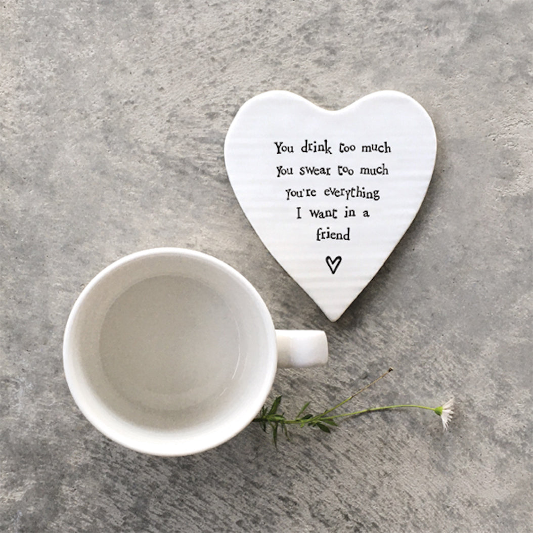 East of India you drink too much coaster gift