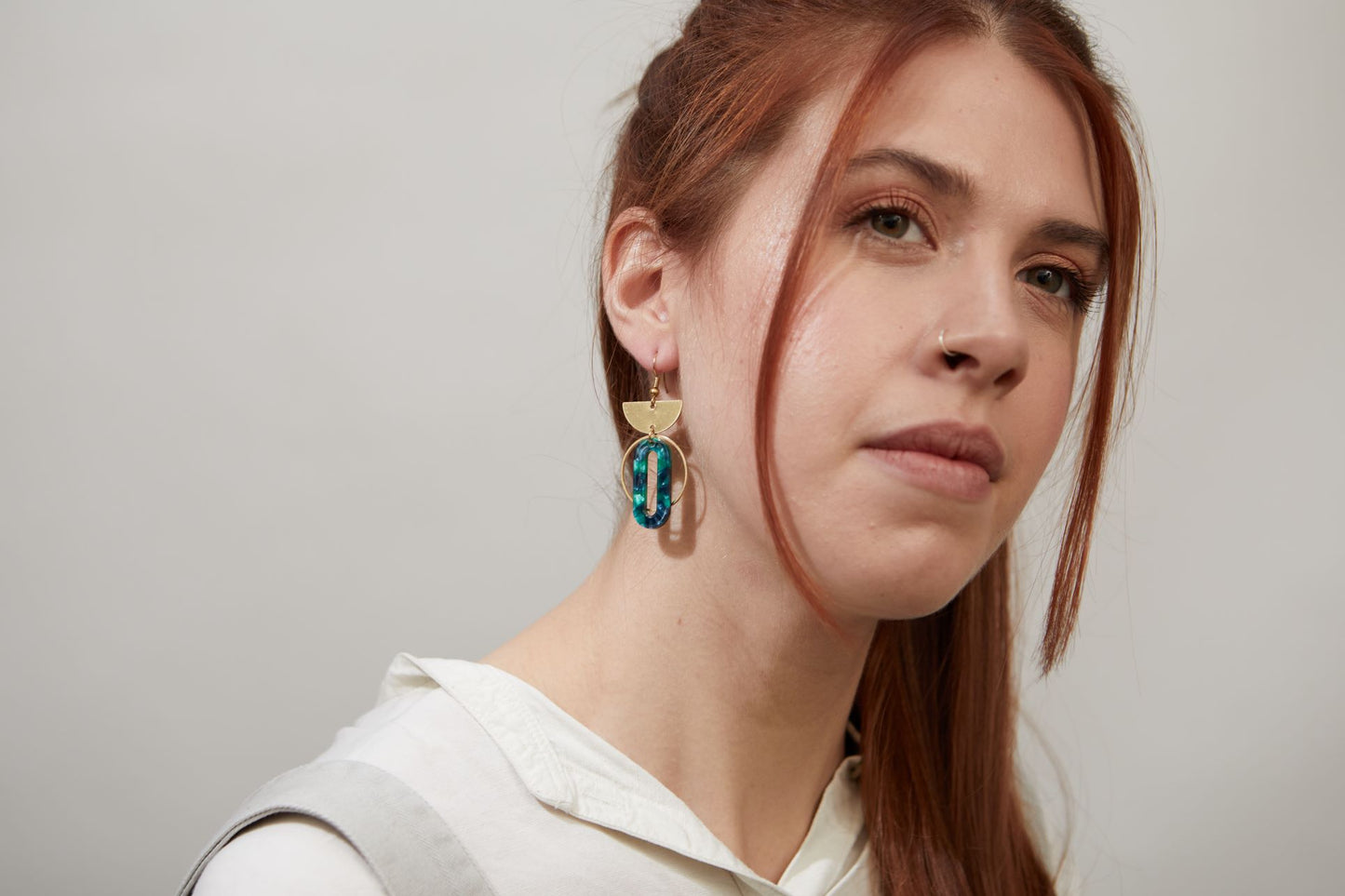 Green Dangle earrings