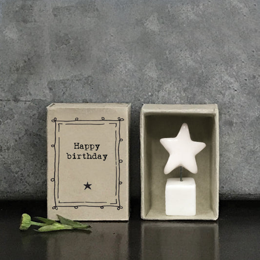 East of India matchbox birthday card