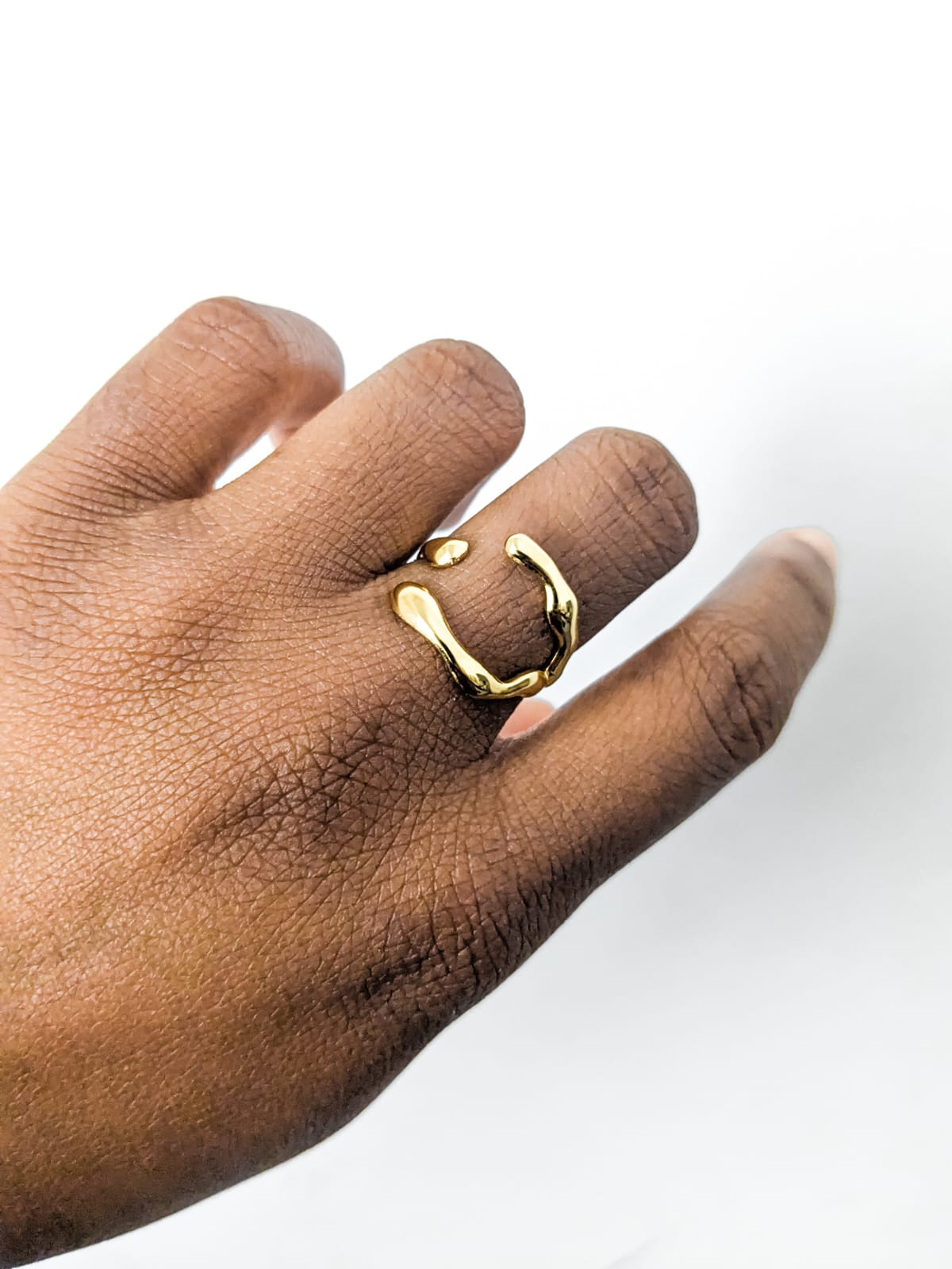 18k gold filled adjustable ring