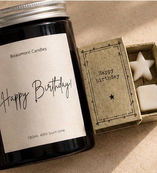 happy Birthday scented candle 