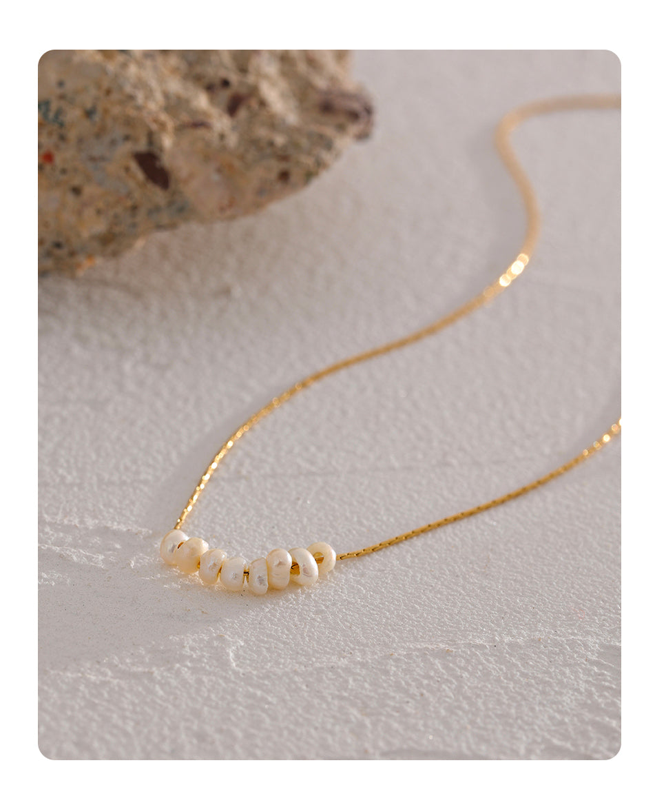 gold pearl necklace water proof