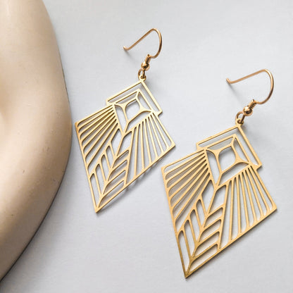 Geometric dangle earrings