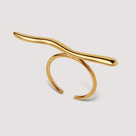 Gold bar ring