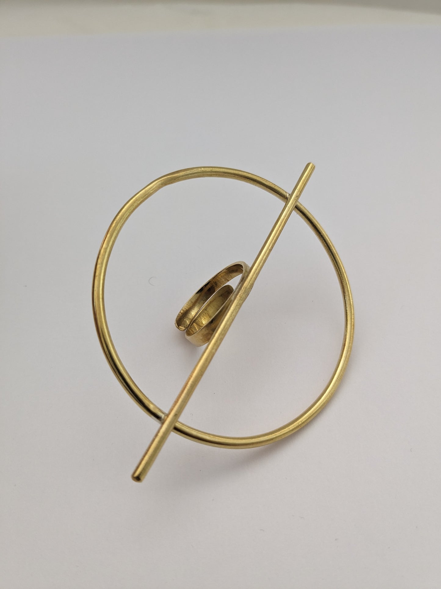 Adjustable gold statement ring