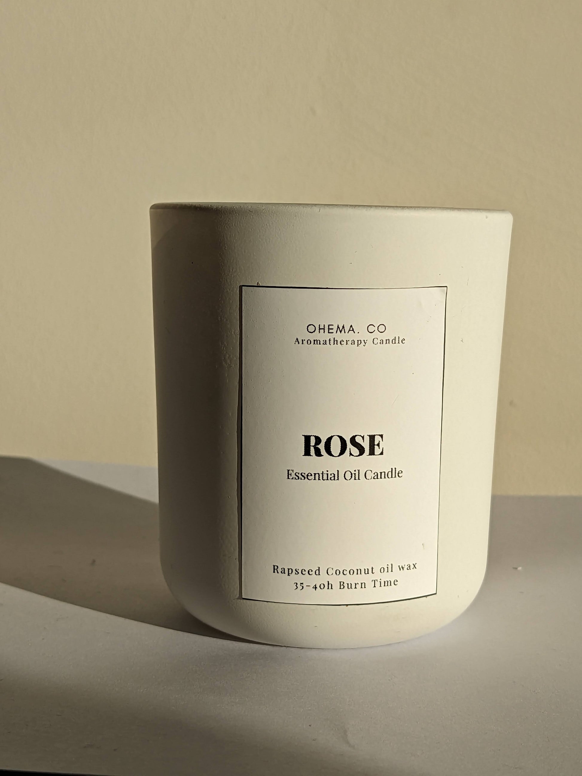 rose geranium essential oil candle