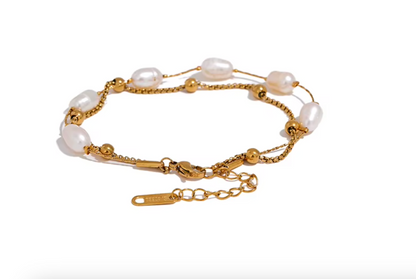 Hanna Double Pearl Bracelet