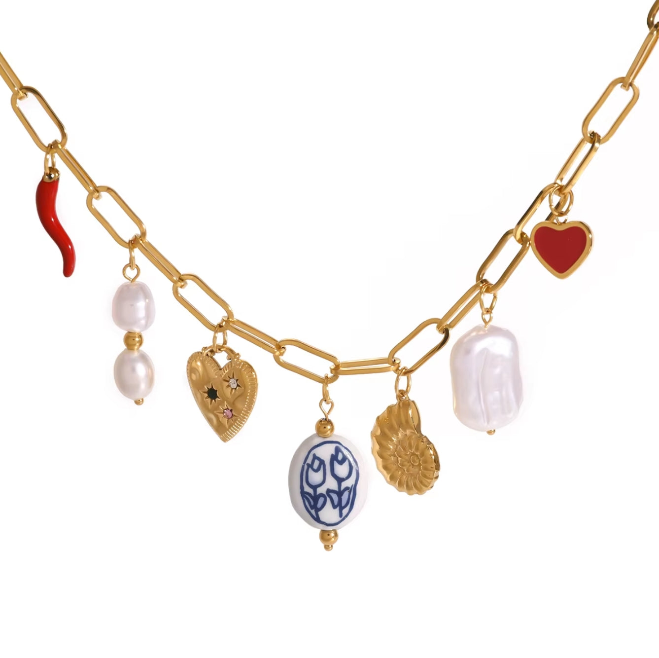 Paperclip Charm Necklace