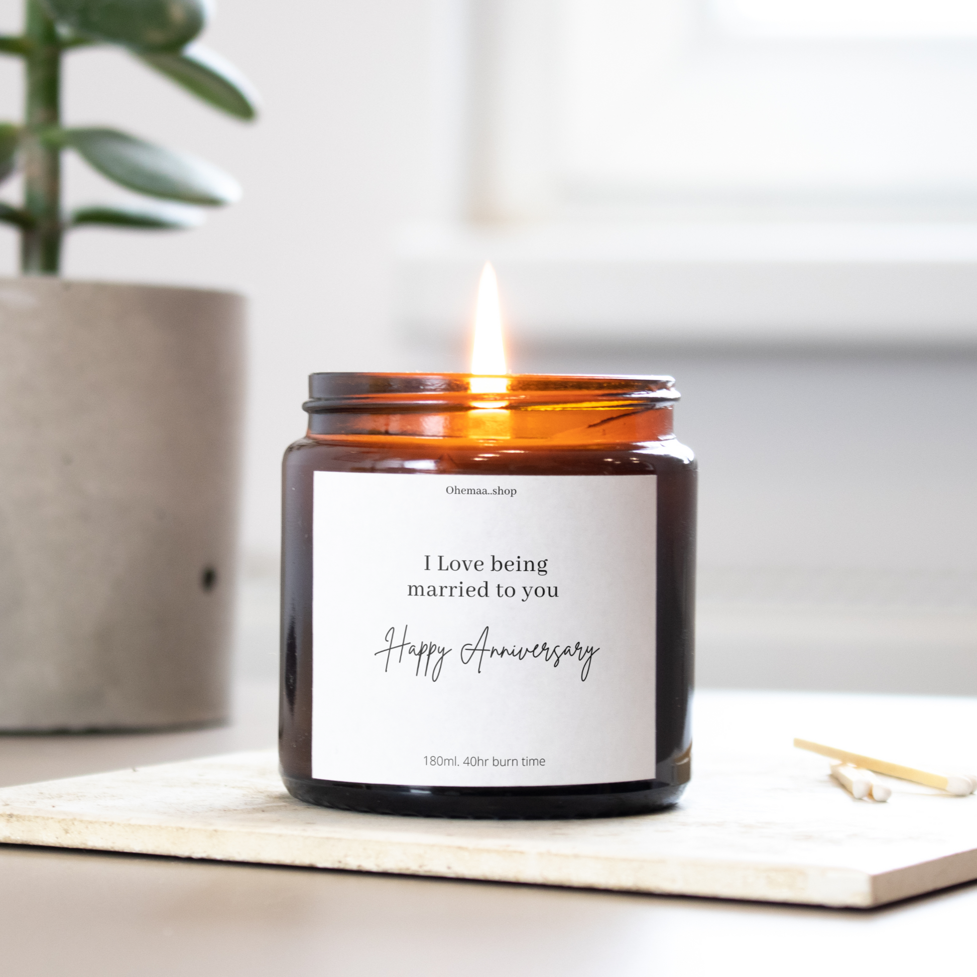 happy anniversary candle gift