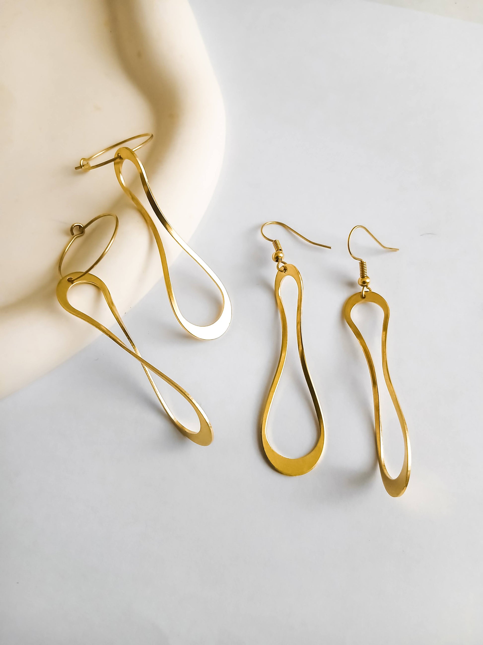 brass hoop earrings
