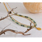 African turquoise layered gold necklace 