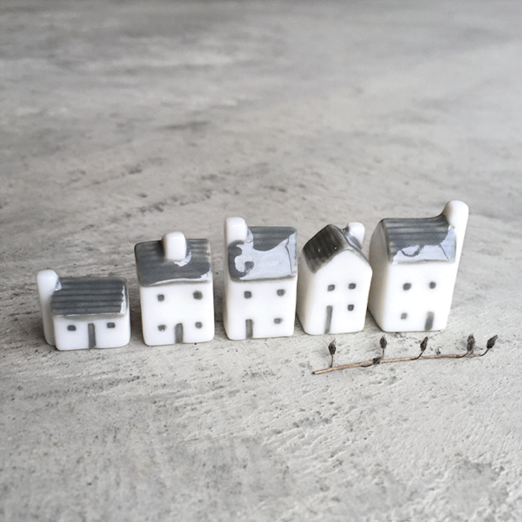 Porcelain Mini Cottage Houses