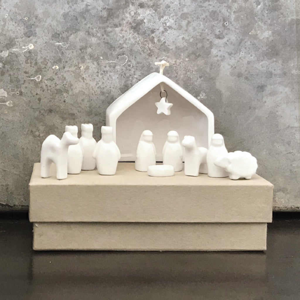 Porcelain Christmas Nativity Scene