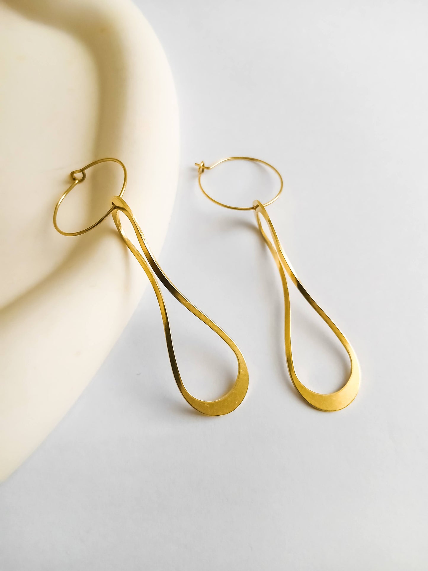gold hoop earrings gift for her