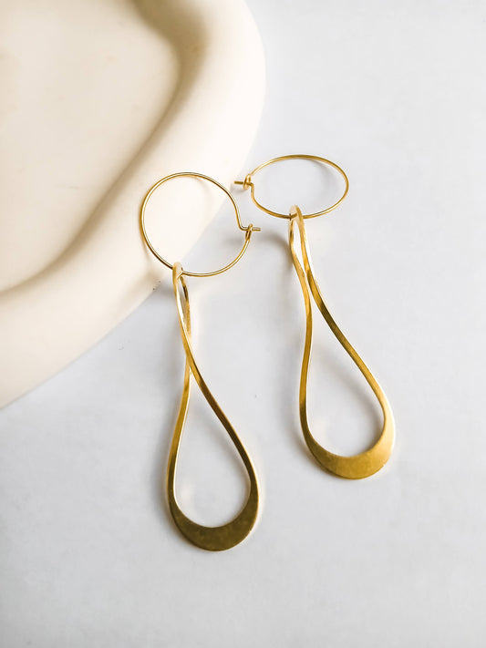 spiral hoop earrings gold