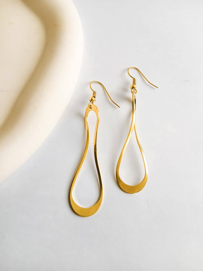 brass dangle earrings