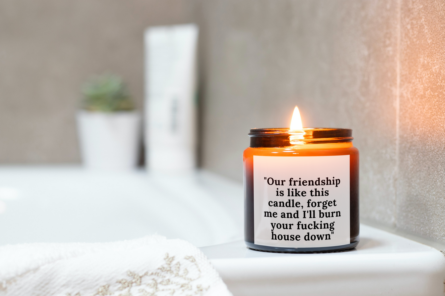 Funny Rude Friendship Candle