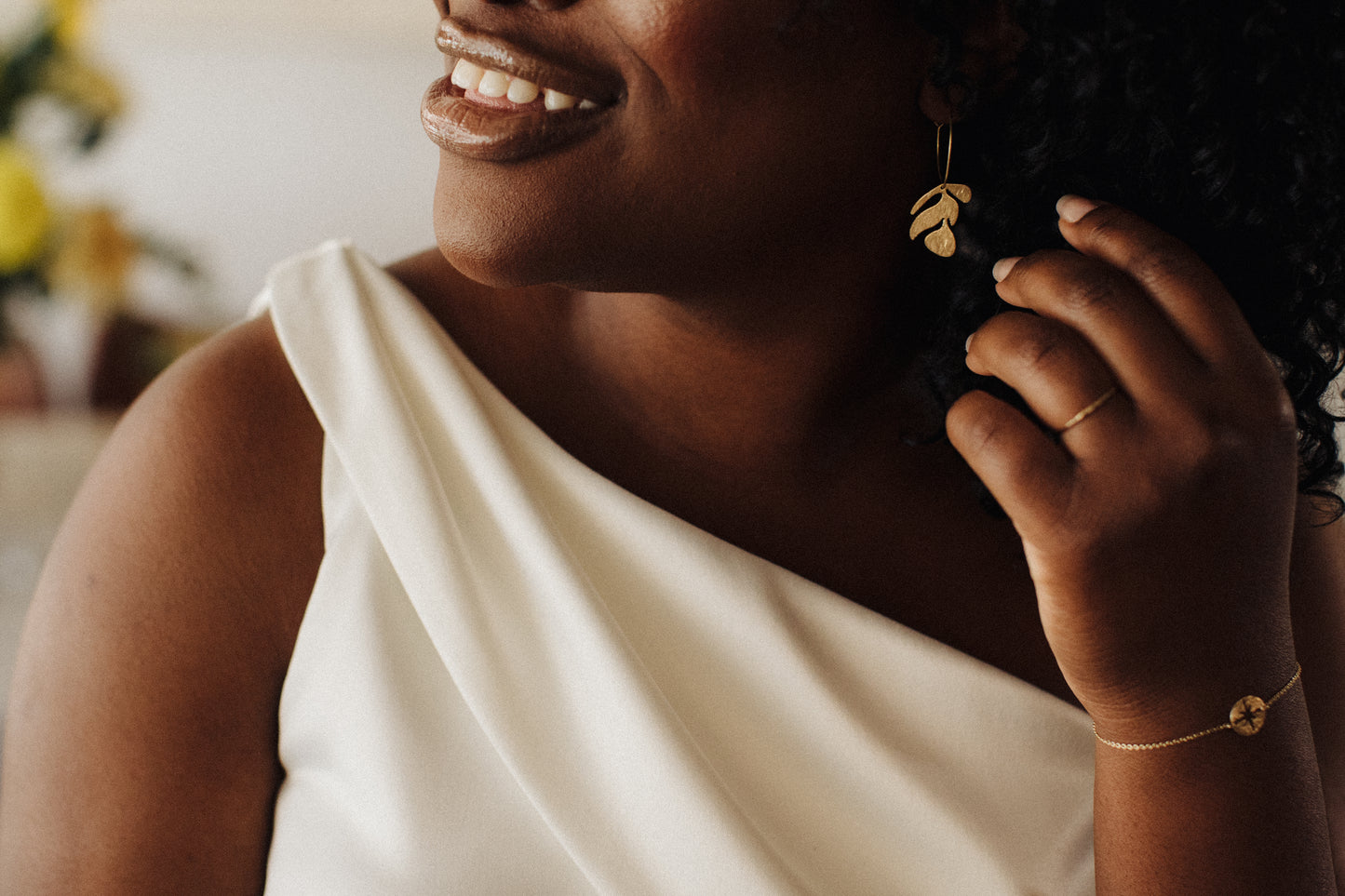 Leaf Hoop Earrings