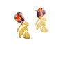 multicoloured acrylic earrings