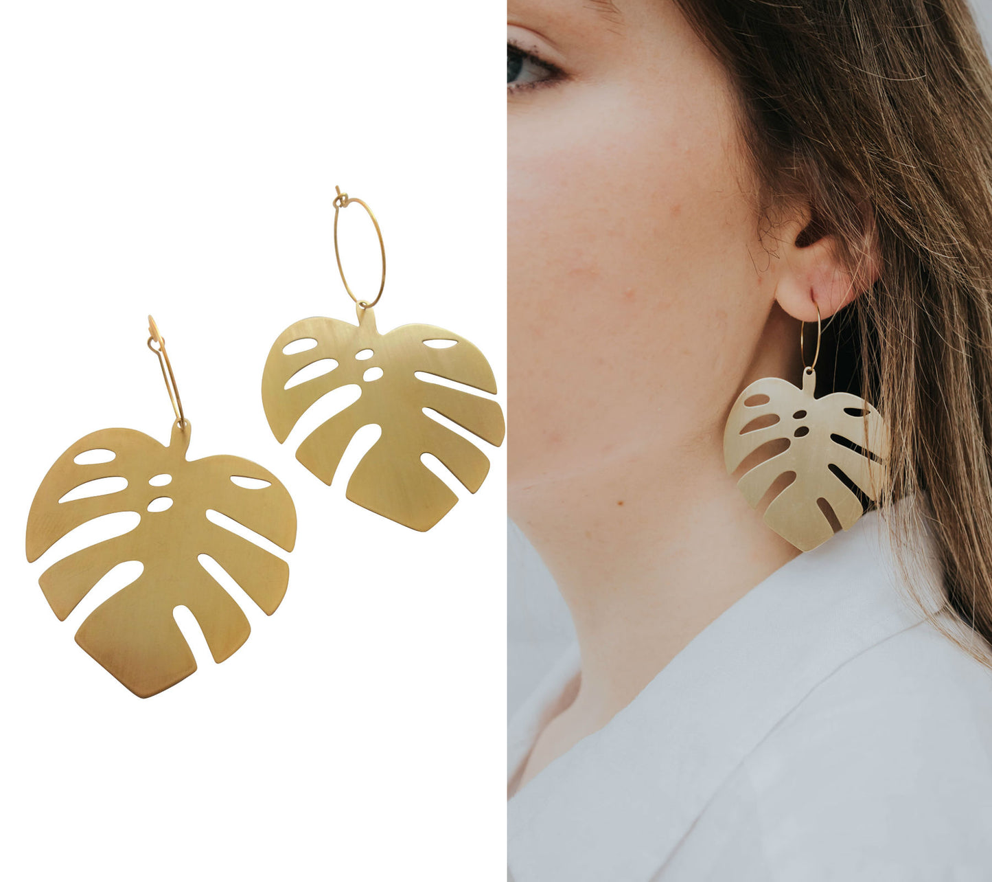 Monstera Earrings