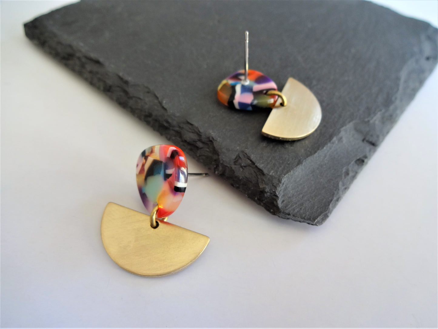 colourful earrings
