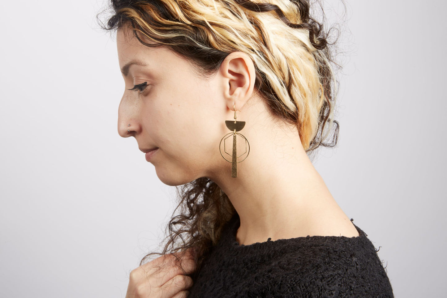 statement geometric earrings
