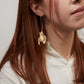 Gold fish dangle earrings