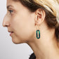 Green Hoop Earrings