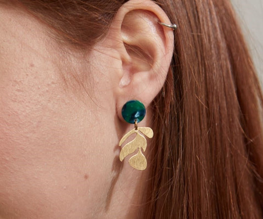 Green Leaf Studs