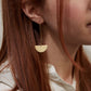 Half moon drop earrings