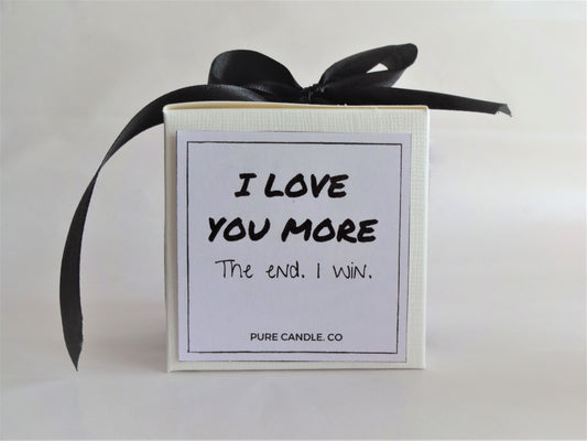 i love you more candle, valentines day gift