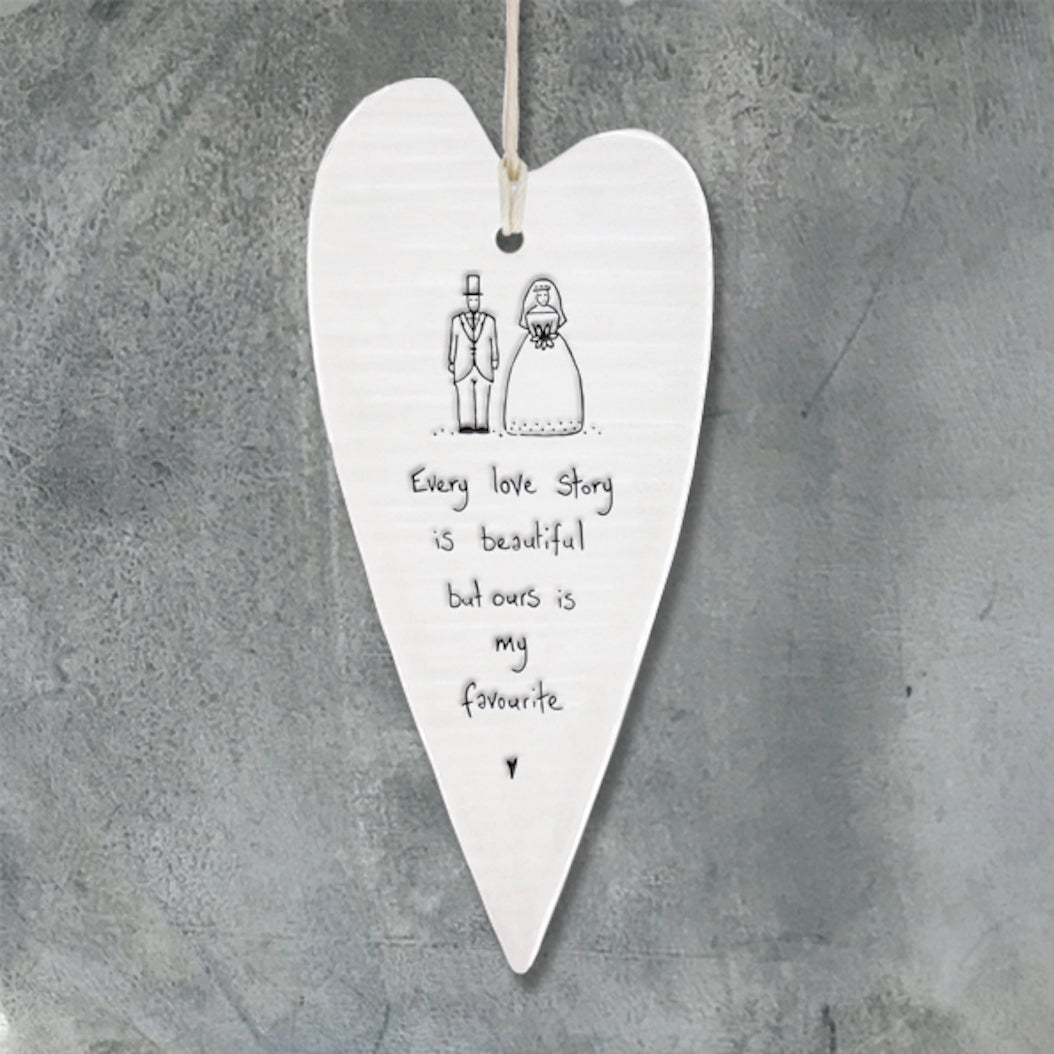 love story hanging tag