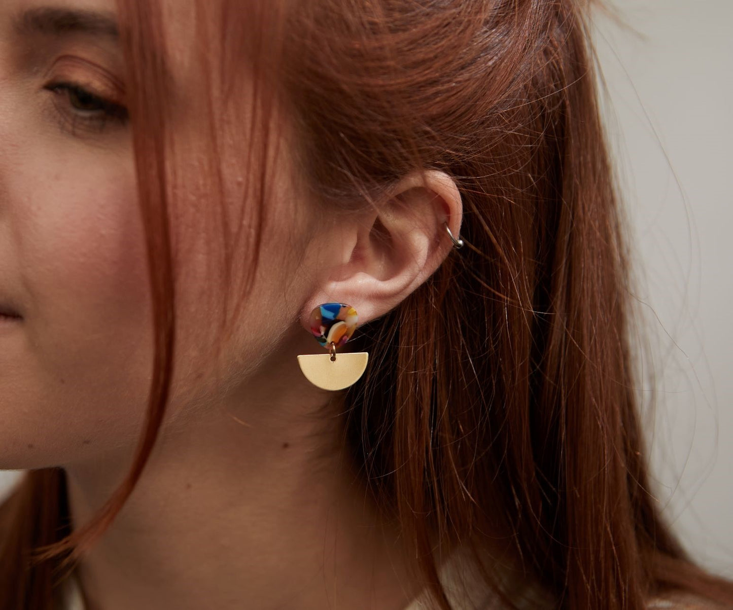 multi coloured stud earrings